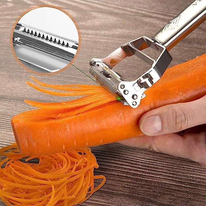 Stainless Steel 2 in 1 Vegetable Peeler & Cutter (Buy 1 Get 2 Free)